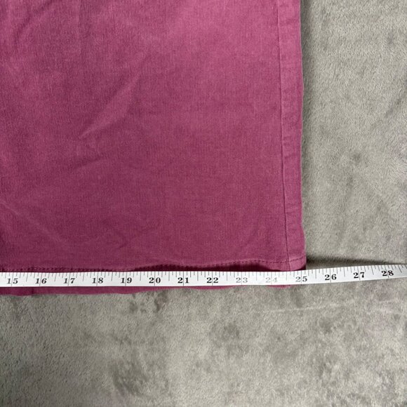St. John's Bay Corduroy Midi Skirt Women's 16 Pink Slim Stretch Preppy Academia - Picture 7 of 10